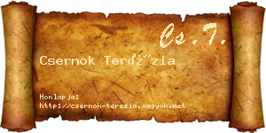 Csernok Terézia névjegykártya