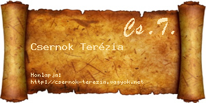 Csernok Terézia névjegykártya